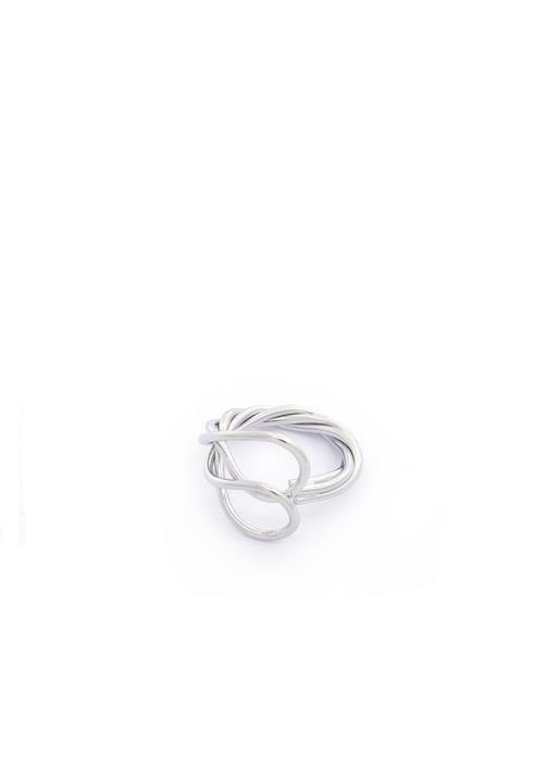 TWISTED LOOP METAL RING