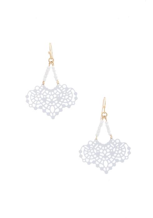 FILIGREE SMOOTH TEXTURE DROP EARRING