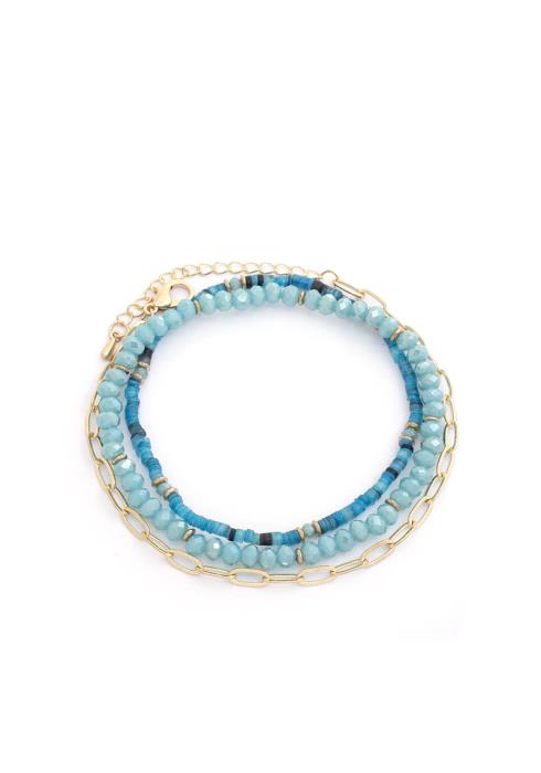 BEADED OVAL LINK BRACELET SET