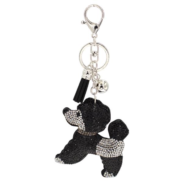 POODLE PUFFY BLING KEY CHAIN