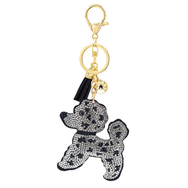 POODLE PUFFY BLING KEY CHAIN