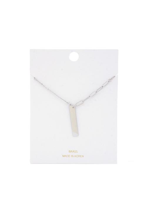 LONG BAR OVAL LINK NECKLACE