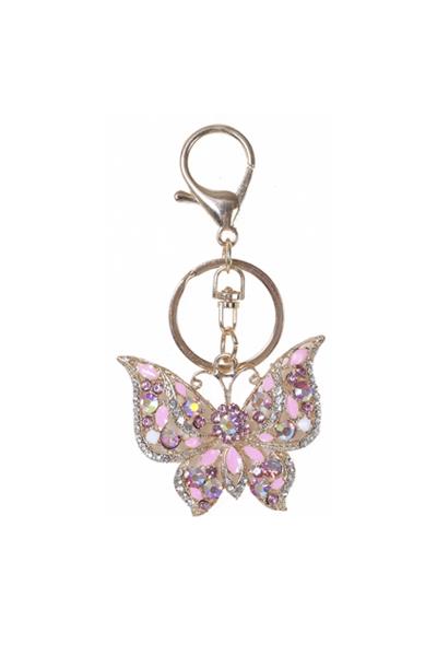 CRYSTAL BUTTERFLY KEYCHAIN
