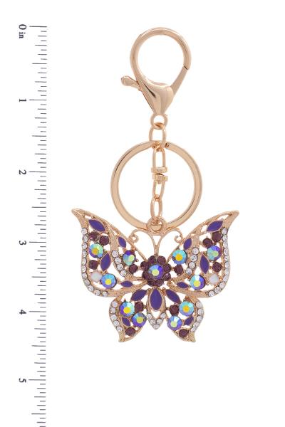 CRYSTAL BUTTERFLY KEYCHAIN