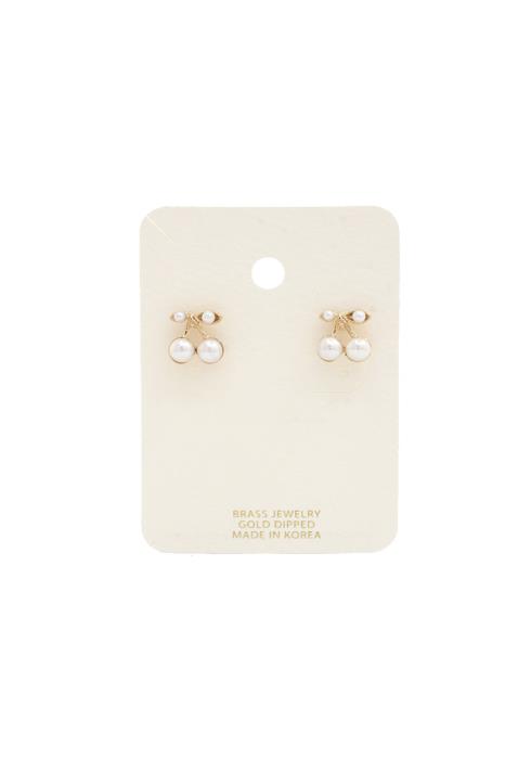 PEARL CHERRY GOLD DIPPED EARRING