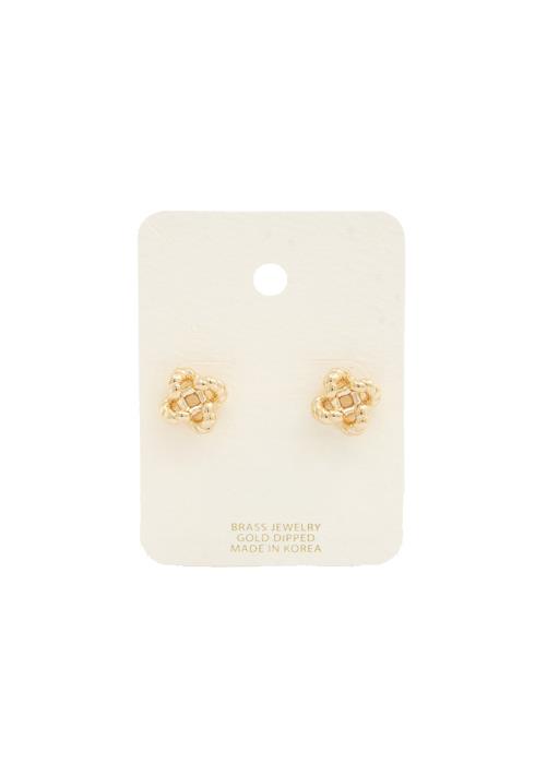 QUATREFOIL SHAPE GOLD DIPPED EARRING