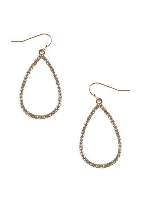 RHINESTONE TEARDROP DANGLE EARRING