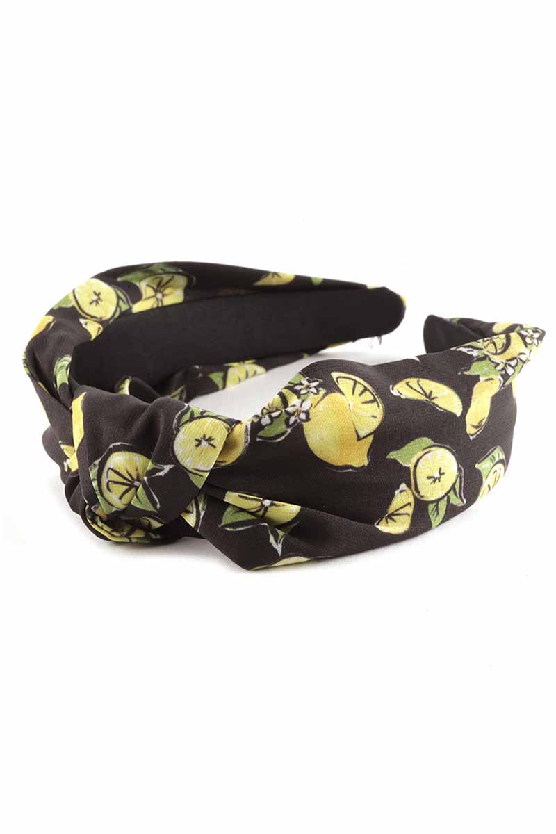 LEMON PRINT MID KNOT HEADBAND