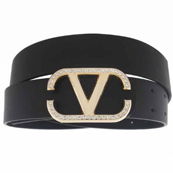 INVERTED V BUCKLE WITH RHINESTONE BELT