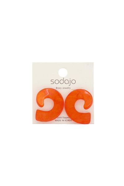 SODAJO CURVED ACETATE EARRING