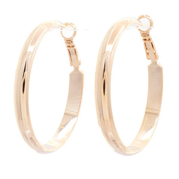 SMOOTH 14K GOLD DIPPED EARRING