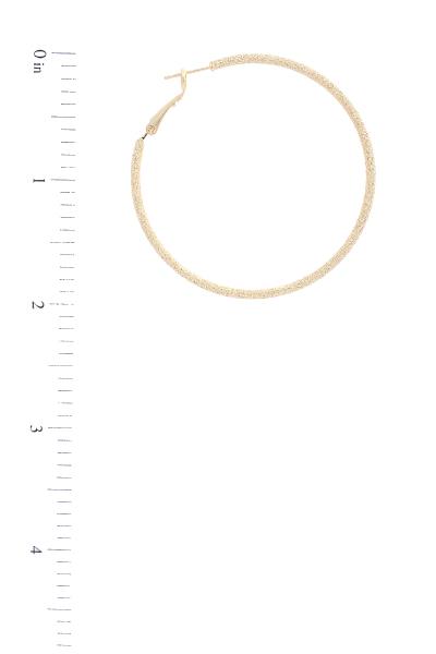 SAND TEXTURED 14K GOLD DIPPED HOOP EARRING