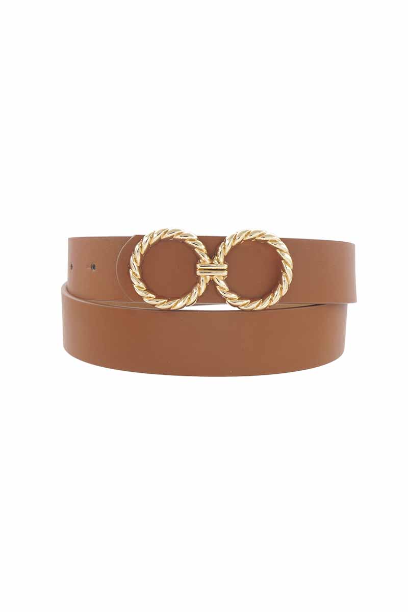 TIGHT TWIST DOUBLE CIRCLE WITH BAR BELT