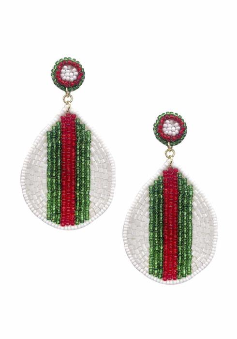 SEED BEAD TEARDROP DANGLE EARRING