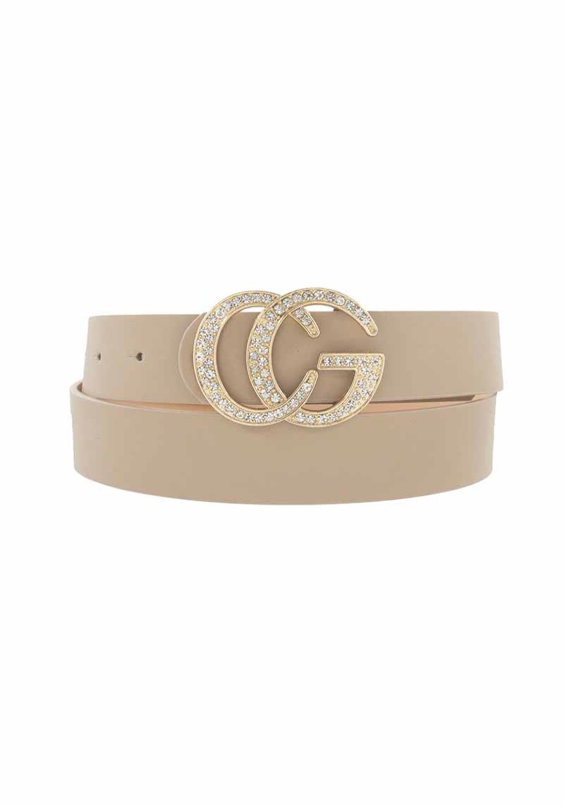 RHINESTONE PAVE BUCKLE BELT