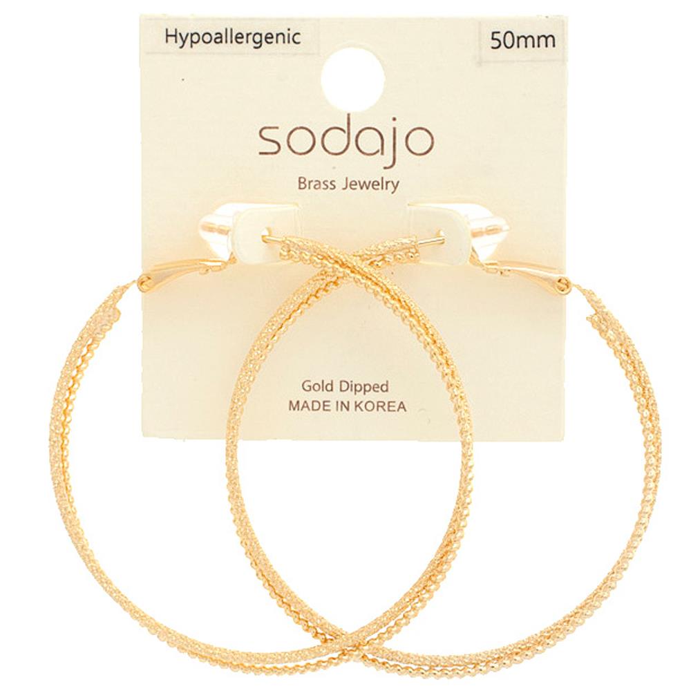 SODAJO DOUBLE CIRCLE HOOP EARRING