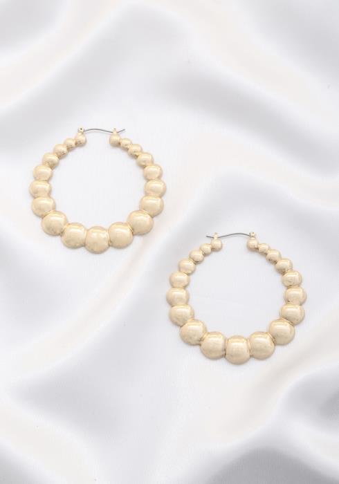 BALL METAL HOOP EARRING