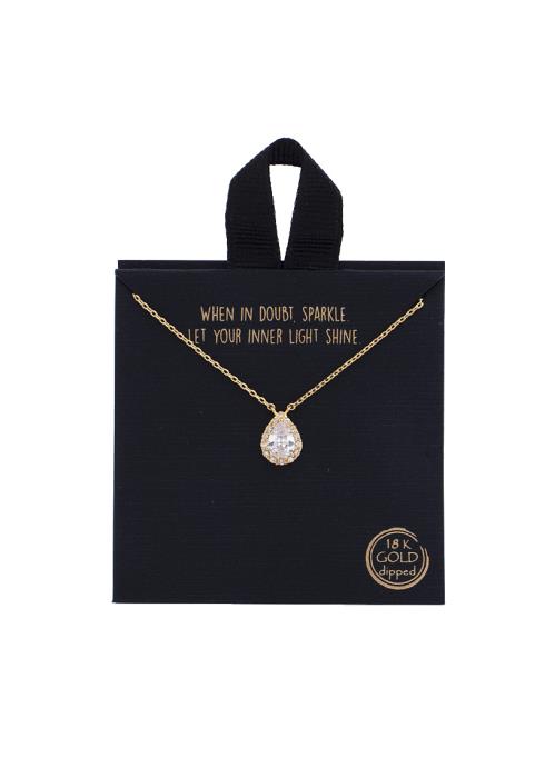TEARDROP 18K GOLD DIPPED NECKLACE
