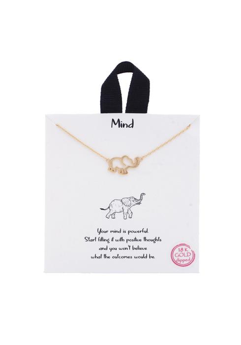 ELEPHANT CHARM 18K GOLD DIPPED NECKLACE