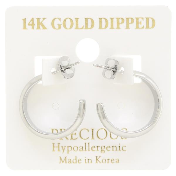 BASIC GOLD DIPPED OPEN CIRCLE EARRING