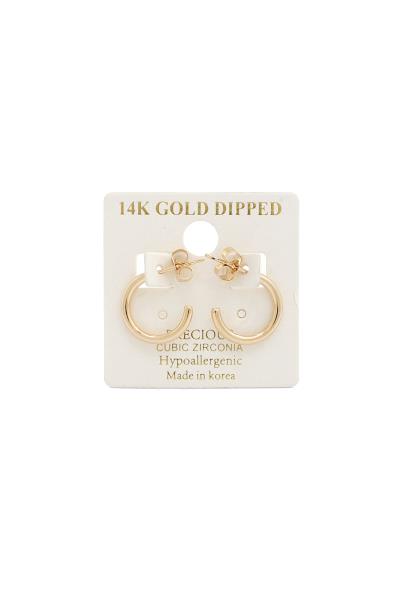 MINI OPEN CIRCLE GOLD DIPPED EARRING