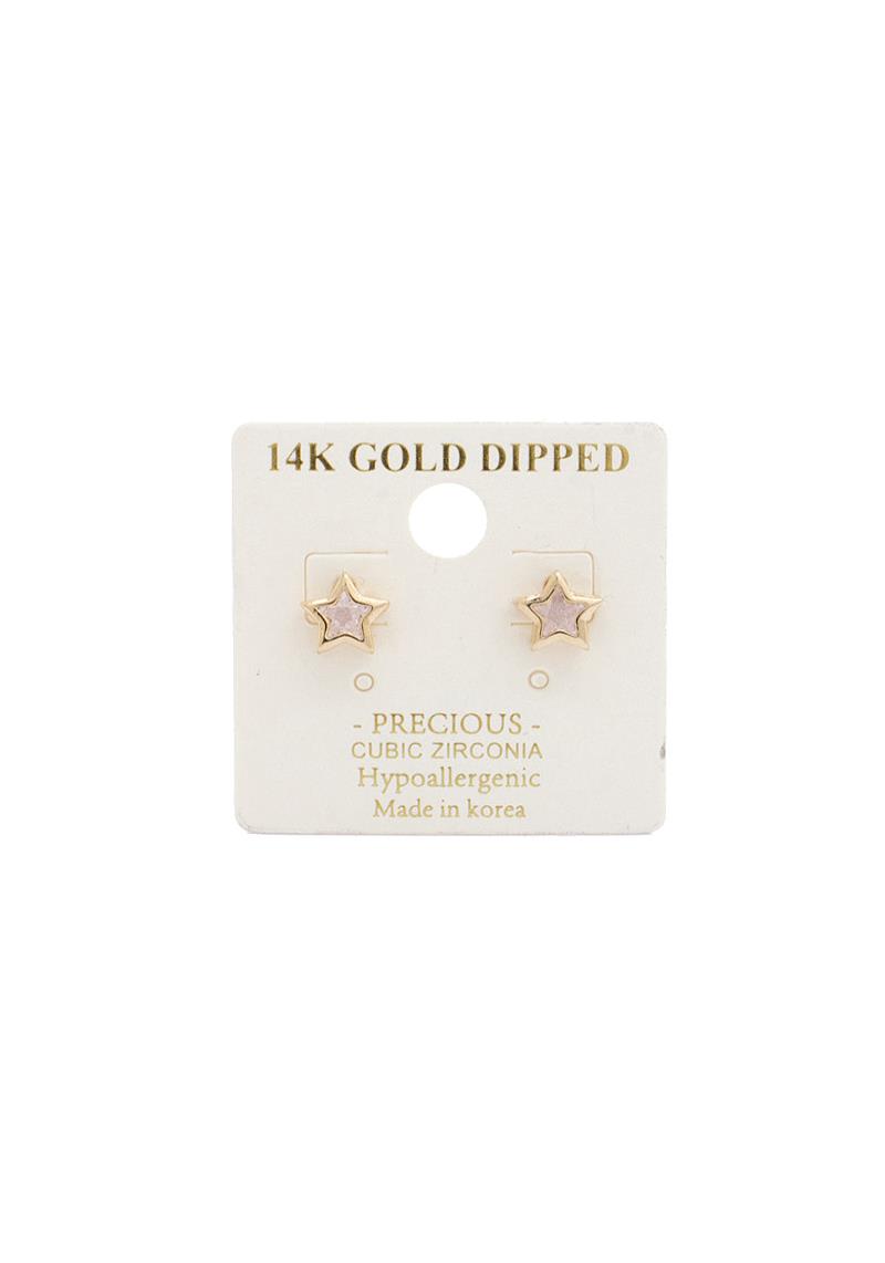 STAR GOLD DIPPED STUD EARRING