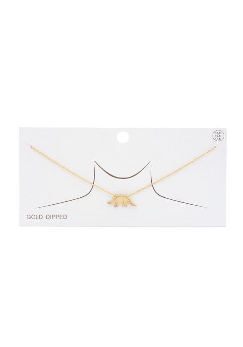 DINOSAUR CHARM GOLD DIPPED NECKLACE