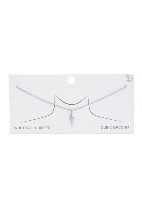 DAINTY LIGHTNING BOLT CHARM GOLD DIPPED NECKLACE