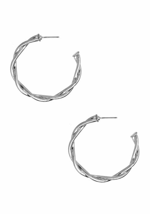 METAL TWIST OPEN 45MM HOOP EARRING