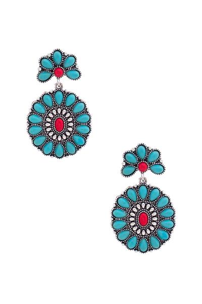 FASHION MULTI TEAR SHAPE DROP ROUND EARRING