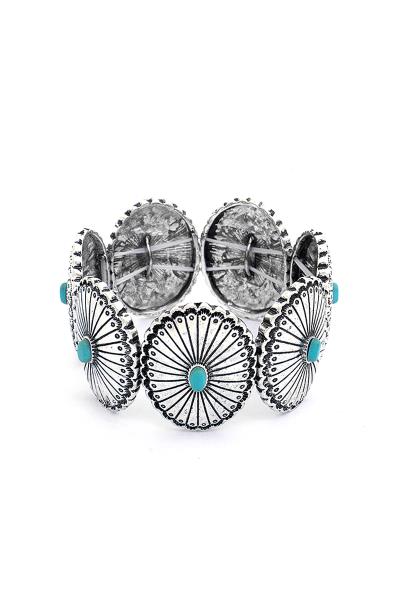 METAL OVAL FLOWER SHAPE DESIGN BRACELET