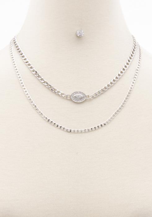 EYE CHARM LAYERED NECKLACE
