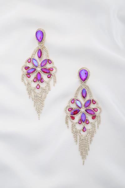 MARQUISE TEARDROP RHINESTONE DANGLE DROP EARRING