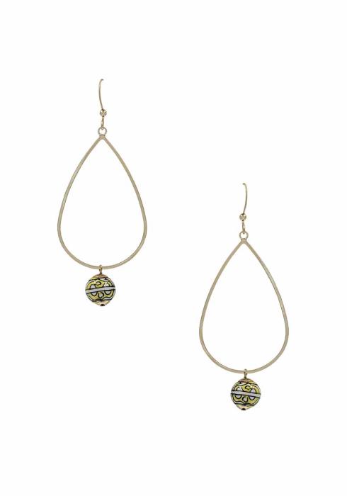 ROUND DANGLE METAL TEARDROP EARRING