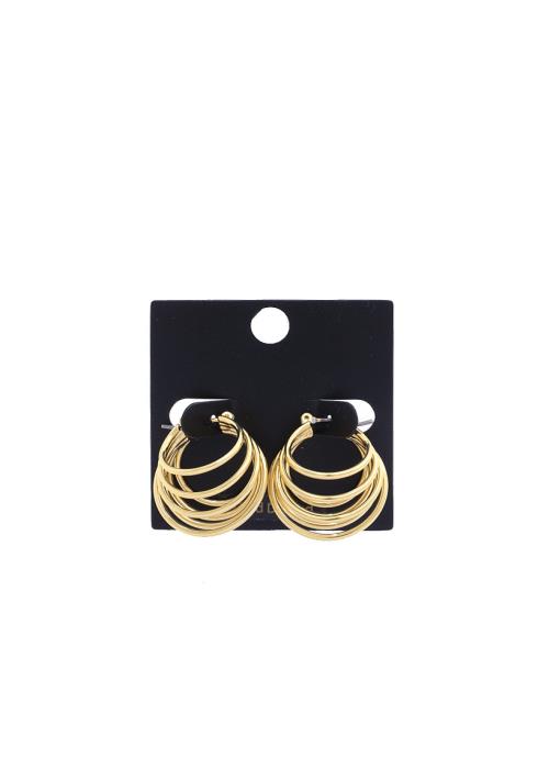 SEVEN RING GOLD DIPPED EARRING
