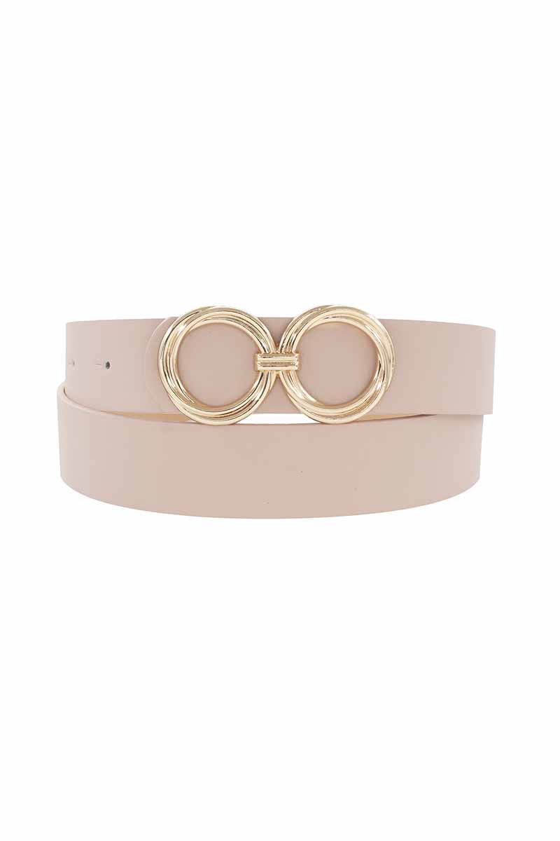 SLIGHT TWIST DOUBLE CIRCLE WITH BAR BELT