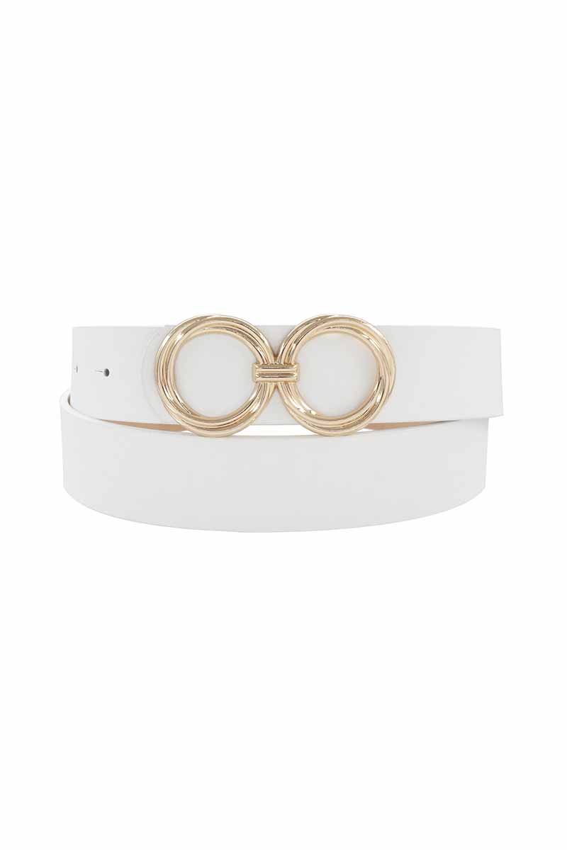 SLIGHT TWIST DOUBLE CIRCLE WITH BAR BELT