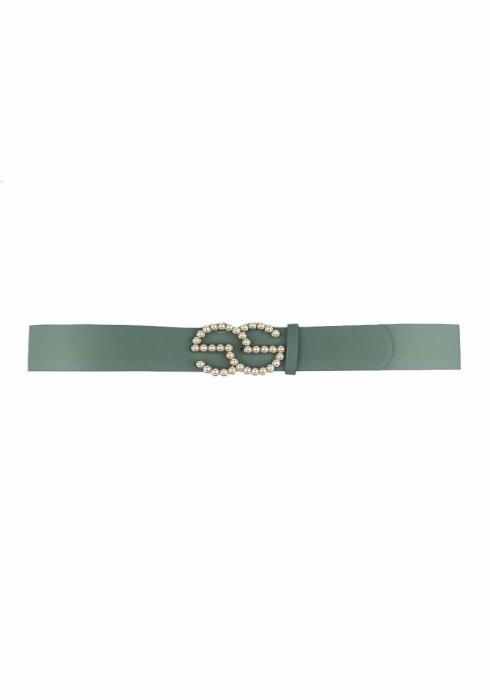 PEARL DOUBLE OPEN ROUND BUCKLE BELT