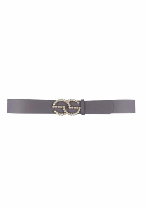 PEARL DOUBLE OPEN ROUND BUCKLE BELT