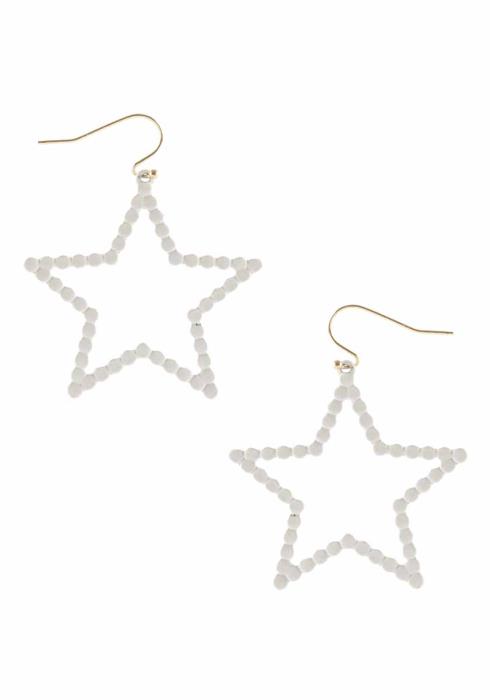 COLOR METAL STAR DANGLE EARRING