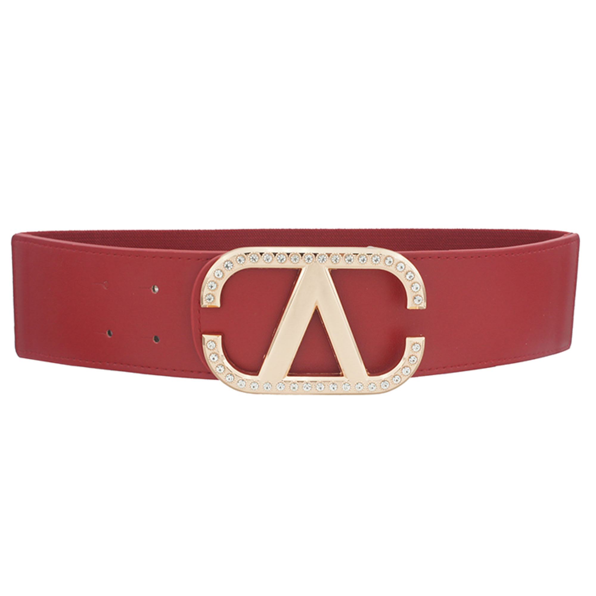 ANGLED INVERTED V ELASTIC BUCKLE ELASTIC BELT