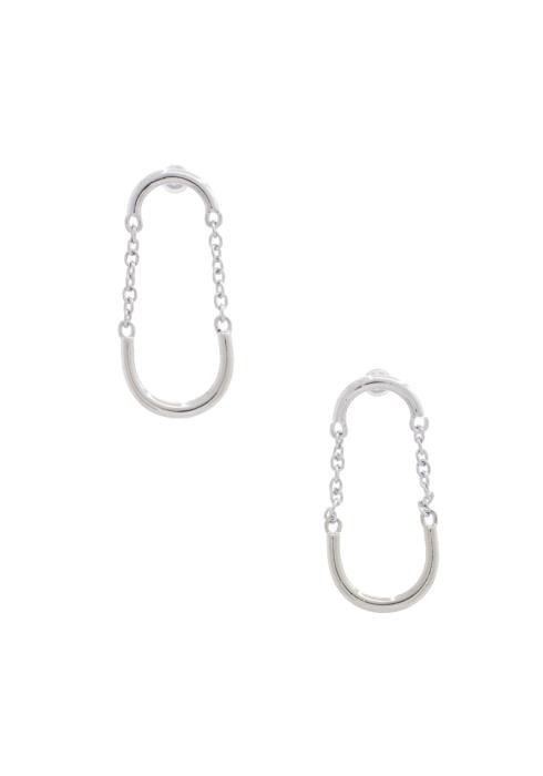 OVAL CHAIN POST EARRING
