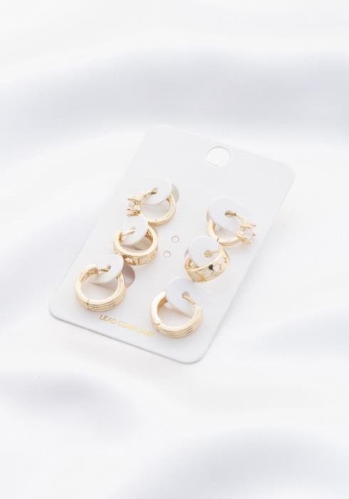 HUGGIE METAL EARRING SET