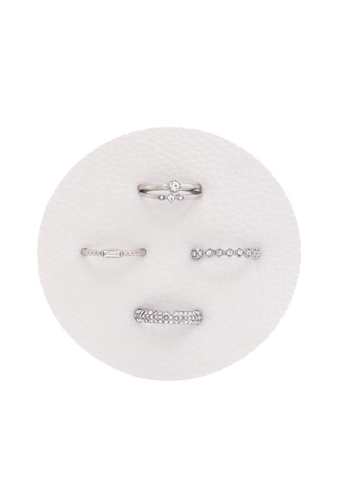 RHINESTONE ASSORTED METAL RING SET