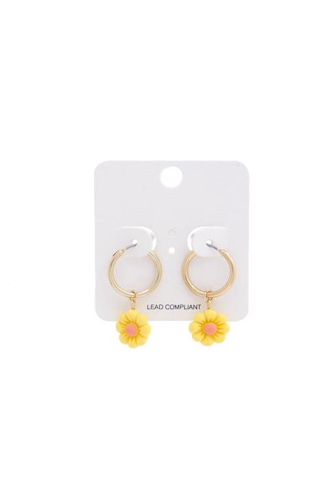 FLOWER MINI HOOP EARRING