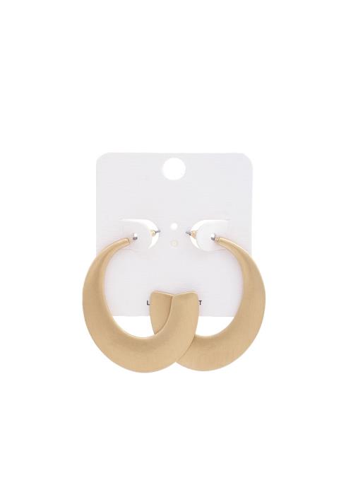 OVAL METAL EARRING