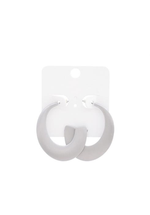 OVAL METAL EARRING