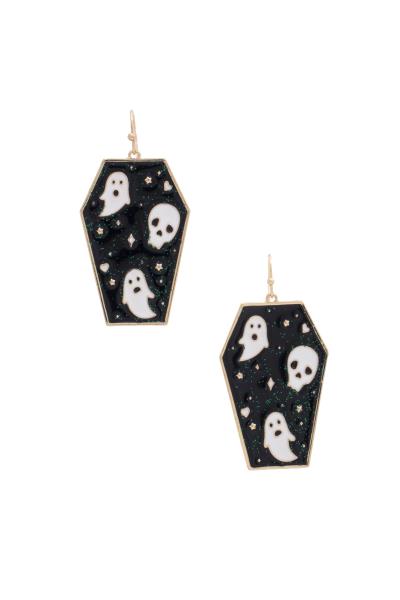 HALLOWEEN GHOST TOMBSTONE EARRING