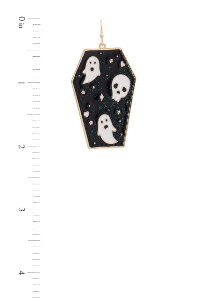 HALLOWEEN GHOST TOMBSTONE EARRING