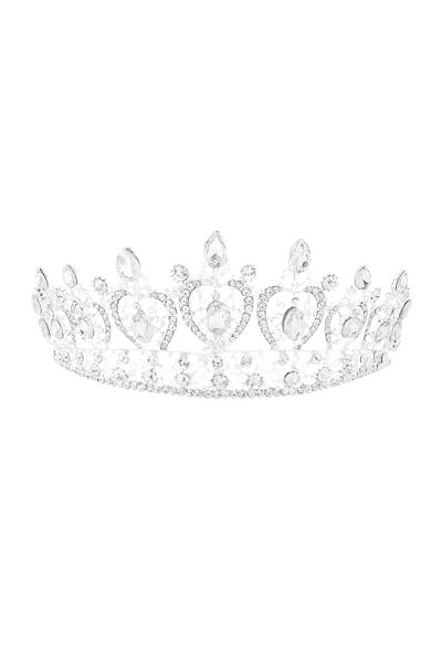 BRIDAL CRYSTAL CROWN DESIGN HAIR TIARA